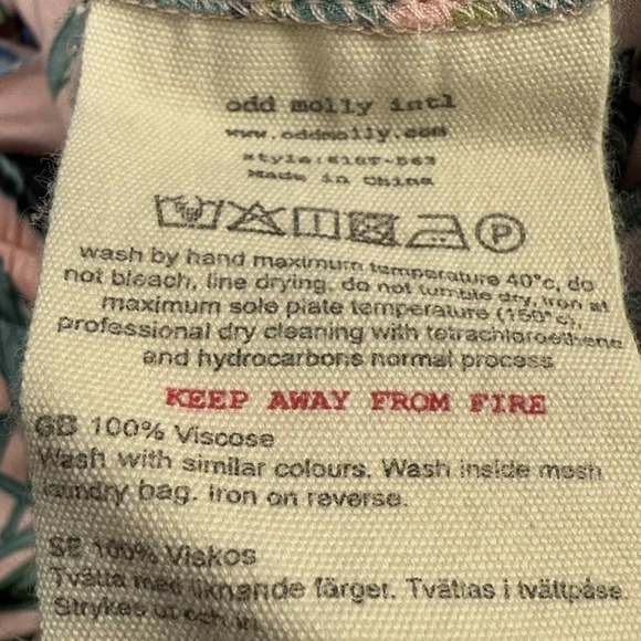 Odd Molly Anthropologie Beach Floral Passionista Pant Size XL/4 Pull On Coastal - Picture 6 of 12